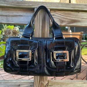 Roger Vivier Signature Silver Buckle Satchel